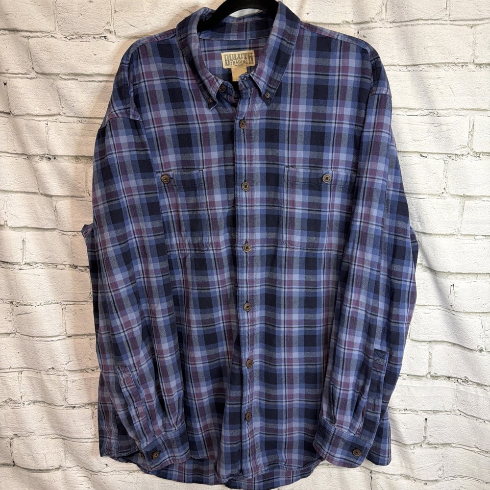 Duluth Trading Co Mens Free Swingin' Flannel Shirt Size XL